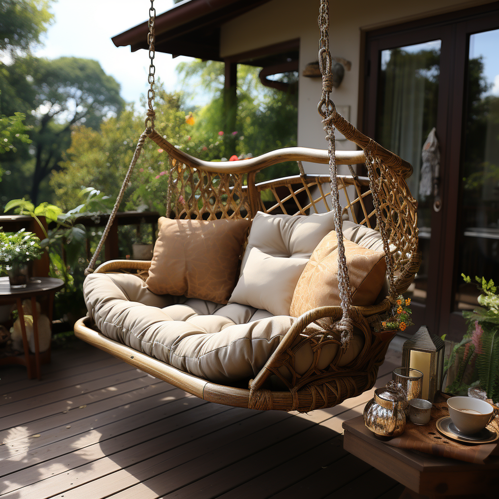 DETIBLUE Wicker Bench Cushions