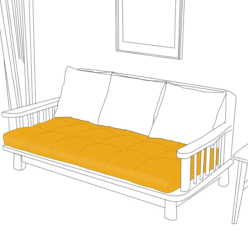 DETIBLUE Wicker Bench Cushions