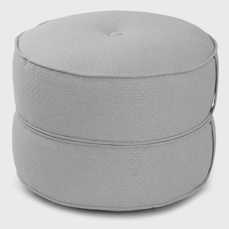 Light gray Living Room Round Pouf Ottoman | Rulaer