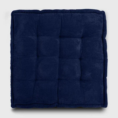 Square Meditation Floor Pillow for Yoga with Deep blue Color has double piping and carrying handles, become your ideal home decor. | Rulaercushion