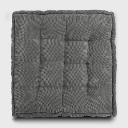 Square Meditation Floor Pillow for Yoga with Deep gray Color has double piping and carrying handles, become your ideal home decor. | Rulaercushion