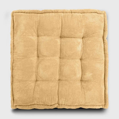 Square Meditation Floor Pillow for Yoga with Yellow Color has double piping and carrying handles, become your ideal home decor. | Rulaercushion