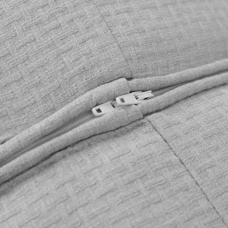 The zipper of Living Room Round Pouf Ottoman | Rulaer