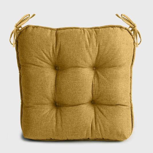 Turmeric Dinette Chair Cushions with Ties | Rulaer